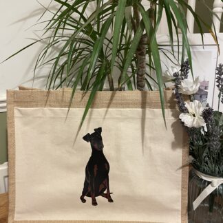 Jute Bag - with Black and Tan MT