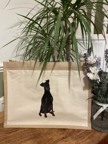 Jute Bag - with Black and Tan MT